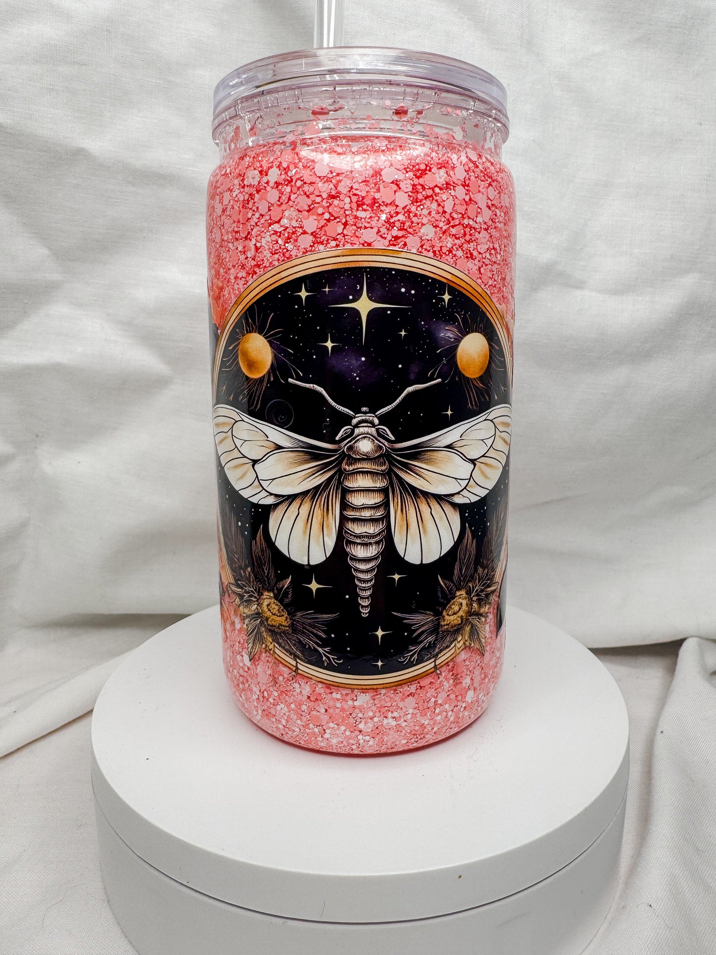 Moth Snow Globe Tumbler